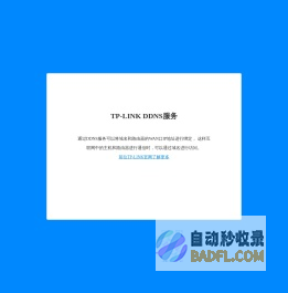 TP-LINK DDNS服务