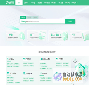 测速网-在线Ping检测-免费Ping测试工具-网站在线测速工具