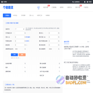 个税计算器2024_个人所得税计算器_税后工资计算器_个税精灵
