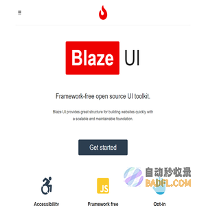 Blaze UI - Framework-free open source UI toolkit