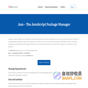 Jam – The JavaScript Package Manager - HotFrameworks