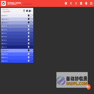 Material Design Theme & Palette Color Generator