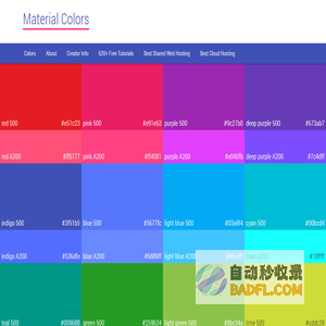 Material Colors - Material Design Color Selection