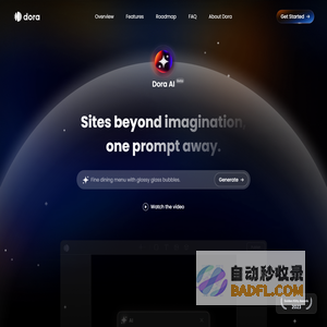 Dora AI - Sites beyond imagination, one prompt away.