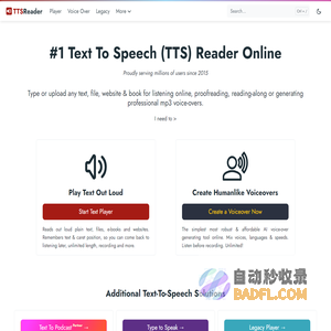 #1 Text To Speech (TTS) Reader Online. Free & Unlimited