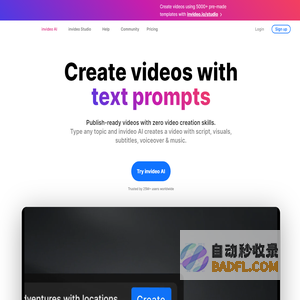 Invideo AI - Turn ideas into videos - AI video creator