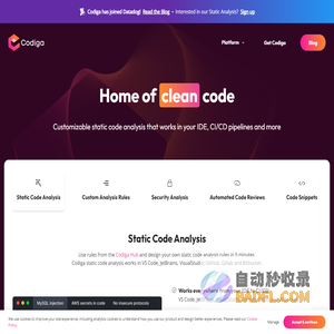 Codiga: Static Code Analysis in Real-Time