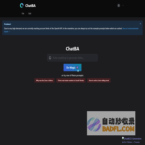 ChatBA: Generative AI for Slides ✨