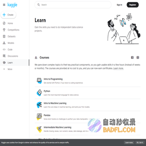 Learn Python, Data Viz, Pandas & More | Tutorials | Kaggle