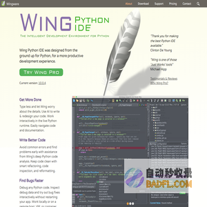 Wing Python IDE - Designed for Python
