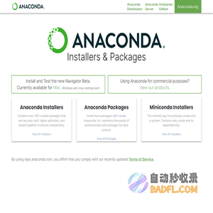 Anaconda Installers and Packages