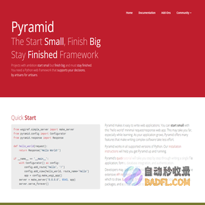 Welcome to Pyramid, a Python Web Framework