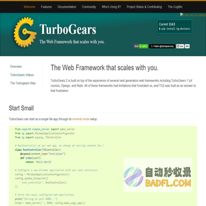The Web Framework that scales with you. — TurboGears2 Website 3.0 documentation