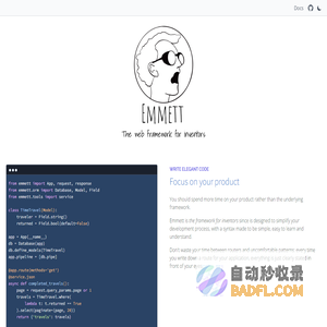 Emmett - the web framework for inventors
