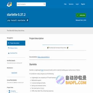 starlette · PyPI