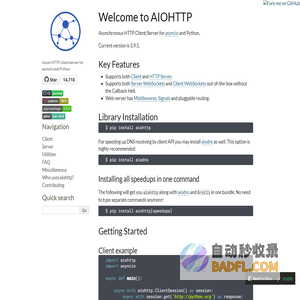 Welcome to AIOHTTP — aiohttp 3.9.5 documentation