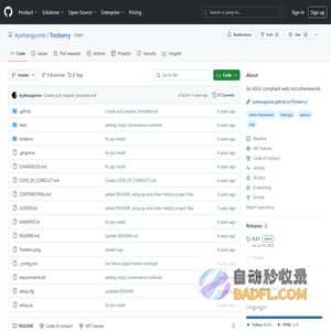 GitHub - Ayehavgunne/Tonberry: An ASGI compliant web microframework