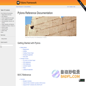 Pylons Reference Documentation — Pylons Framework 1.0.2 documentation