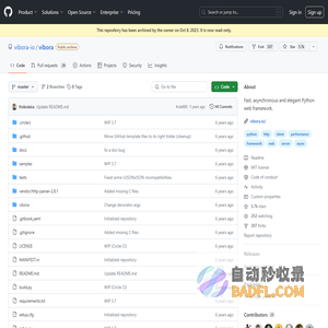 GitHub - vibora-io/vibora: Fast, asynchronous and elegant Python web framework.