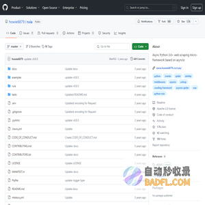 GitHub - howie6879/ruia: Async Python 3.6+ web scraping micro-framework based on asyncio