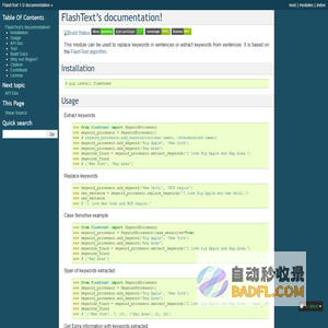 FlashText’s documentation! — FlashText 1.0 documentation