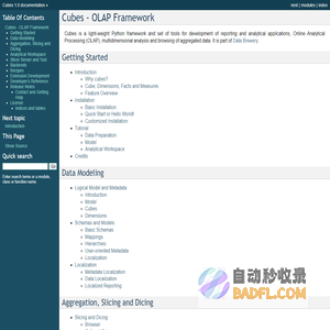 Cubes - OLAP Framework — Cubes 1.0 documentation