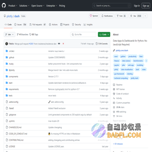 GitHub - plotly/dash: Data Apps & Dashboards for Python. No JavaScript Required.