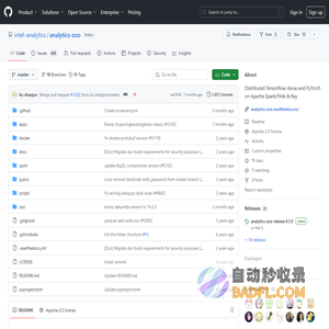GitHub - intel-analytics/analytics-zoo: Distributed Tensorflow, Keras and PyTorch on Apache Spark/Flink & Ray