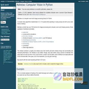 Mahotas: Computer Vision in Python — mahotas 1.4.15 documentation