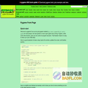 Pygame Front Page — pygame v2.6.0 documentation