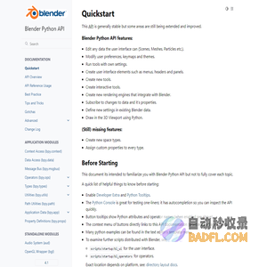 Quickstart - Blender Python API