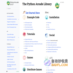 Python Arcade 2.6.17