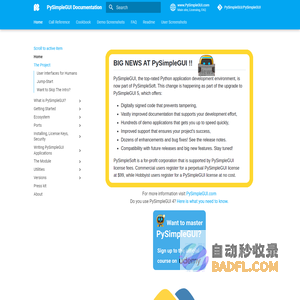 The Project - PySimpleGUI Documentation